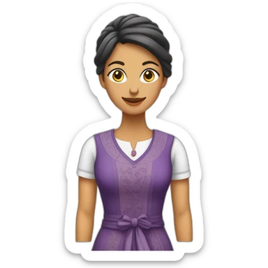 Vendedora de bazar sticker