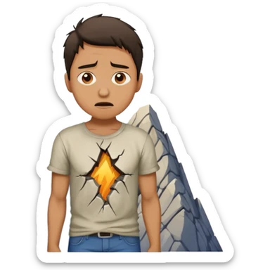 homme qui une montagne coincé dans les fesse sticker