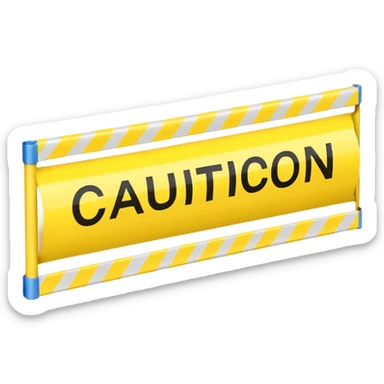 3D render of Yellow Tape(caution tape), forensic investigation aesthetic, sterile clinical lighting, cool blue undertones, sharp high-contrast details, professional clean look, Apple emoji style, isolated on white background --v 6.0 sticker