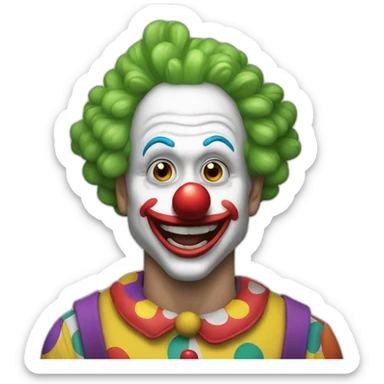 Clown stupid loughing sticker