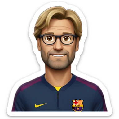 jurgen-klopp-in-fc-barcelona sticker