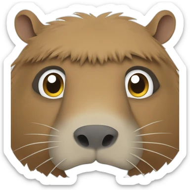 constructor capybara face sticker