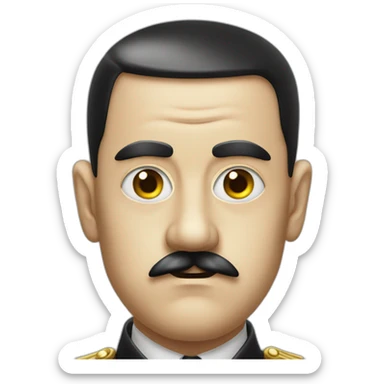 hitler with clow nose sticker