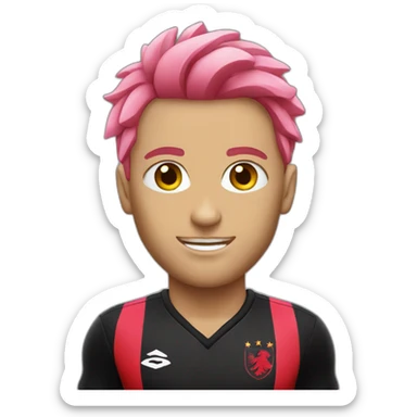 Albania national team with pink hair sticker