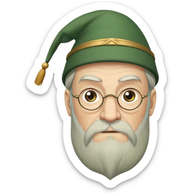 Albus Dumbledore green hat sticker
