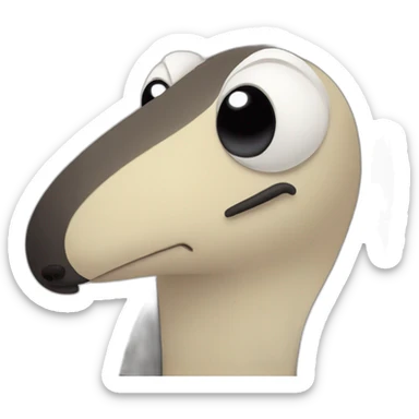 sad anteater sticker