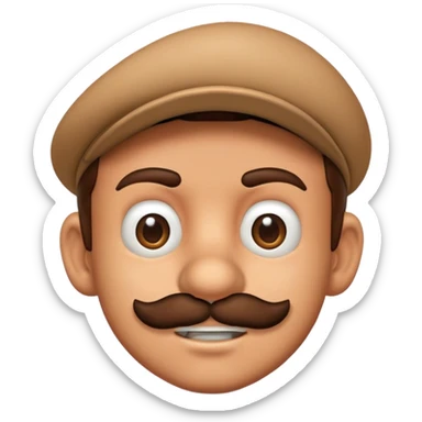 Mario on the toilette face  sticker