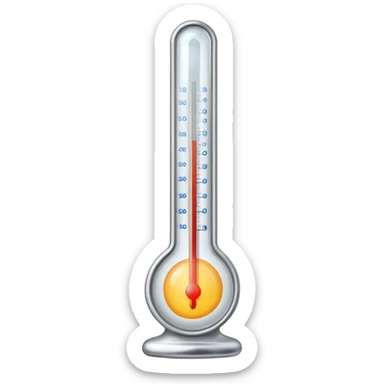 a medical thermometer whose temperature has risen too high sticker