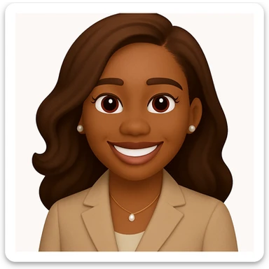 turn the second man in emoji style of the 1st image, match the facial features and match dressing style of the 2nd image, she is wearing suit sticker
