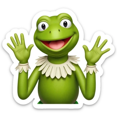 kermit the frog saying applause applause applause sticker