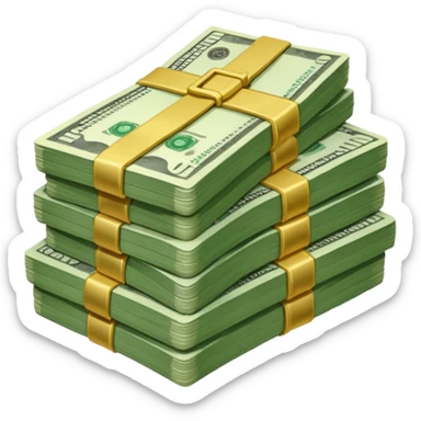 cash dollars sticker