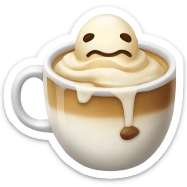 Small Affogato in mug without a face sticker