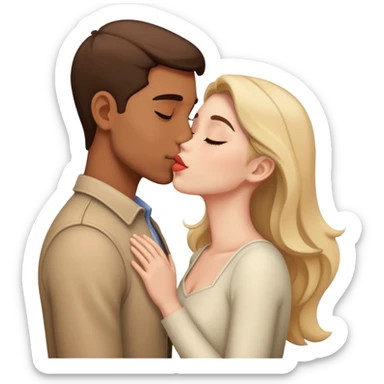 beautiful romantic kiss couple sticker