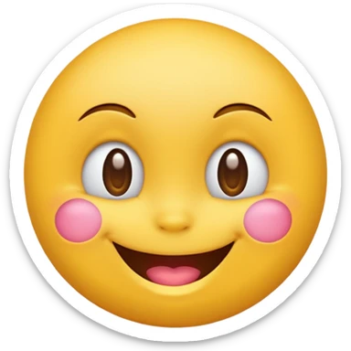 flirty round emoji sticker