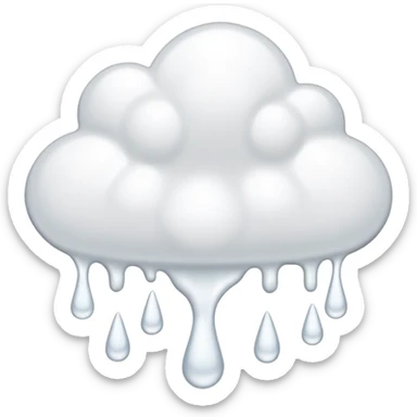 white glue drops falling sticker