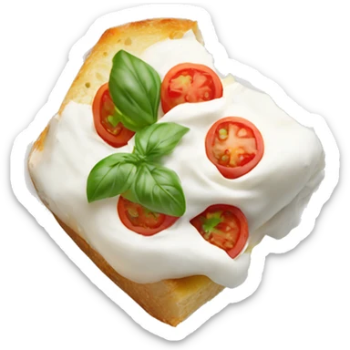 le fromage burrata avec des tomates  sticker
