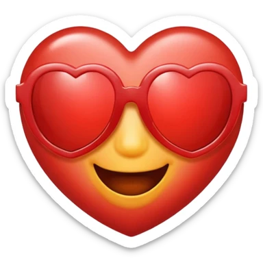 серце в окулярах веселе sticker