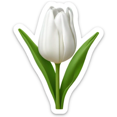 white tulip bouquet  sticker