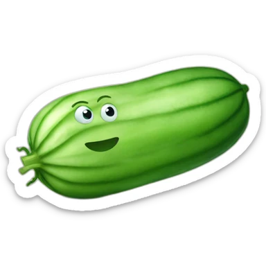 cucumber with baby sticker