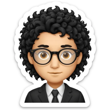 Un dragón con LENTES negros CABELLO COLOCHO Y CON FLOW  sticker