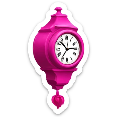 fuchsia clock sticker