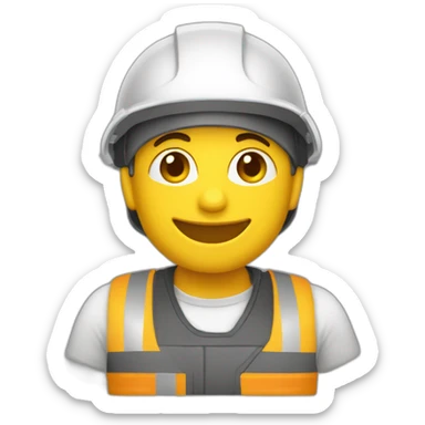 apenas um capacete amarelo de construção sticker