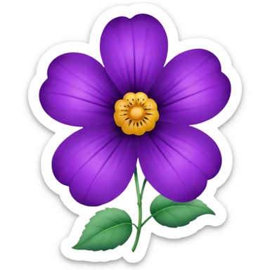 Violet flower sticker