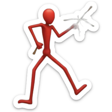 red stickman sticker