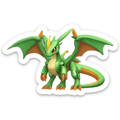 Mechanical Flygon-dragon-Charizard-raptor-Medabot-Mecha full body sticker