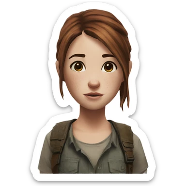 Ellie the last of us Little bit dezoom sticker