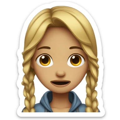 Girl crying  sticker