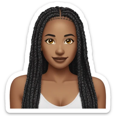 box braids sticker