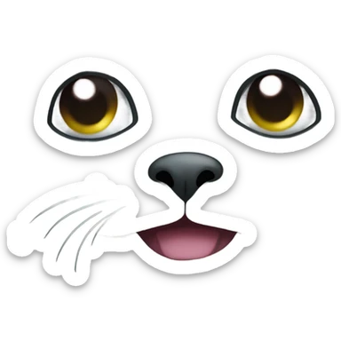 cute seal doing pleading eyes sticker