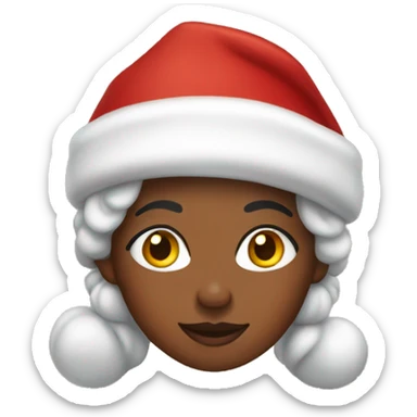 African American Mrs. Claus  sticker