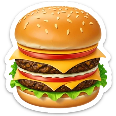 burger and chips sticker