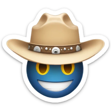 cowboy hat smile tear sticker