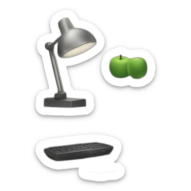 Neat desk overlooking close-up sticker