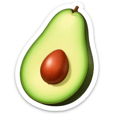 Aguacate con labios rojos sticker