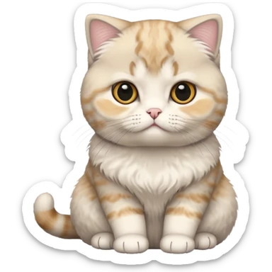 Scottish fold white sticker