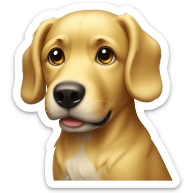 a Golden dog with the number 912 sticker