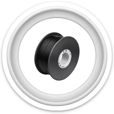 spool of black filament sticker