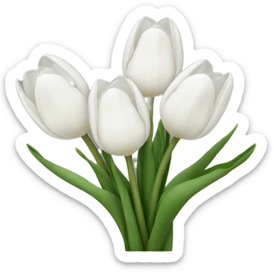 White tulips sticker