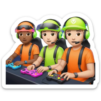 Neon Visor Gamers sticker