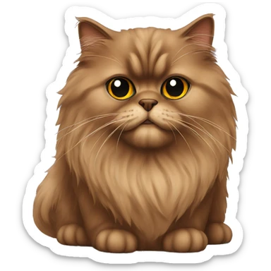 Brown Persian cat sticker