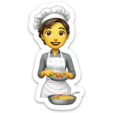 Femme qui fais la cuisine sticker