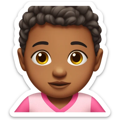 Peruvian baby wearing pink messie jersey sticker