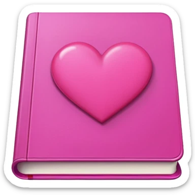 pink book with pink heart sticker