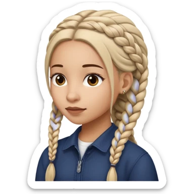 A girl with elongated ba sticker