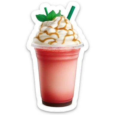 Strawberry frappe Starbucks drink sticker