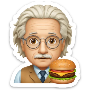 Albert einstein hamburger sticker